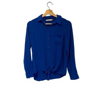 Old Navy Colbalt Blue Long Sleeve Button Up Size XS